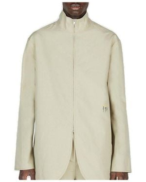 Diomene Floral Embroidered Twill Jacket - Natural