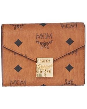 MCM Wallet With Logo - Brown