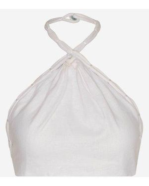 ANDRES OTALORA Mil Islas Halter Top - White