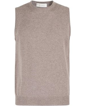 FILIPPO DE LAURENTIIS Sleeveless Jacket - Brown