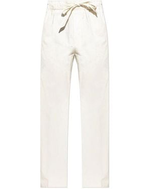 Lanvin Elasticated Drawstring Waistband Sweatpants - White