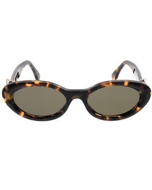 Fendi Oval Frame Sunglasses - Black
