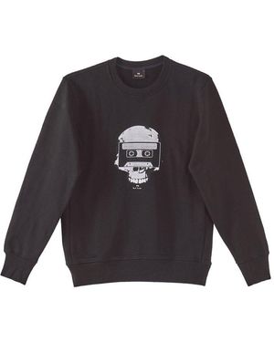 Paul Smith Skull Tape Jersey Sweatshirt - Blue