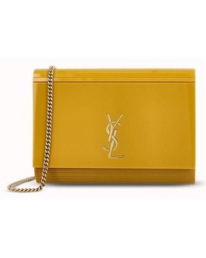 Saint Laurent Vicky Minaudière Shoulder Bag - Yellow