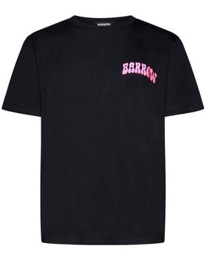 Barrow Logo Printed Crewneck T-shirt - Black