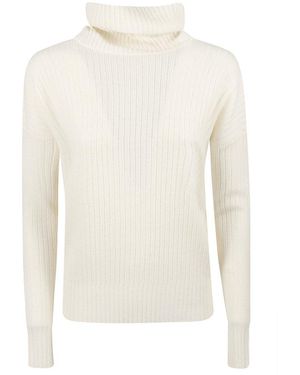Verybusy Ribbed Turtleneck Jumper - White