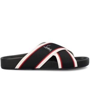 Christian Louboutin Hot Cross Bizz Mules - Black