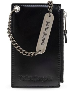 Palm Angels Logo Debossed Card Holder - Black