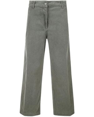 Aspesi Cropped Straight Leg Pants - Gray