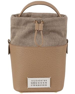 Maison Margiela Drawstring Top Handle Bag - Natural