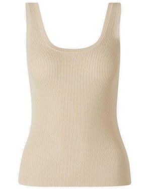 Zimmermann Viscose Ribbed Top - White