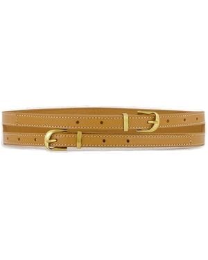 FRAME Double Strap Waist Belt - White
