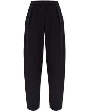 Emporio Armani Trousers With Tapered Legs - Black