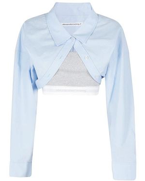 Alexander Wang Cropped Bolero Top - Blue