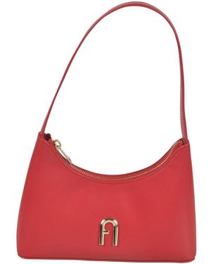 Furla Diamante Logo Plaque Mini Shoulder Bag - Red