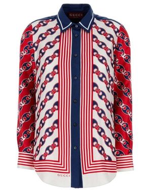 Gucci Pattered Long-Sleeve Shirt