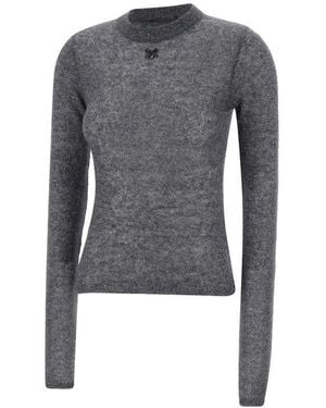ROTATE BIRGER CHRISTENSEN Sequin Knit Crewneck Jumper - Blue