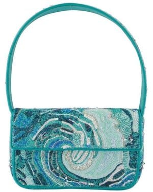 STAUD Tommy Beaded Bag - Blue