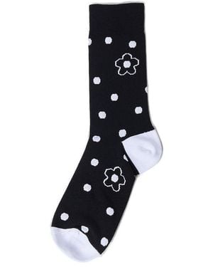 KENZO Flower And Spot Intarsia Socks - Black