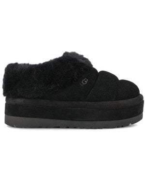 UGG Tazzlita Logo Embossed Platform Slippers - Black