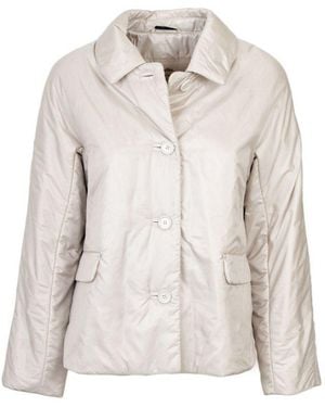 Max Mara Greens Button-Up Padded Jacket - Natural