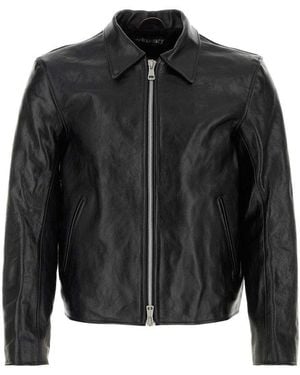 Our Legacy Top Dyed Leather Mini Jacket - Black