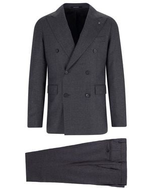 Tagliatore Double-Breasted Tailored Suit - Blue