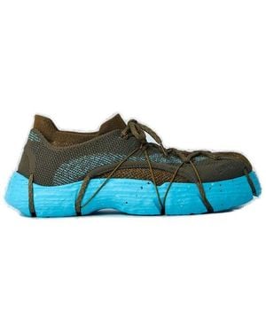 Camper Knitted Lace-Up Trainers - Green