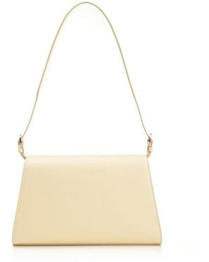 SAVETTE Classic Flap Shoulder Bag - Natural