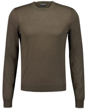 Tom Ford Fine Gauge Crewneck Jumper - Green