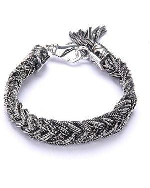Emanuele Bicocchi Fishtail Braid Bracelet - Metallic