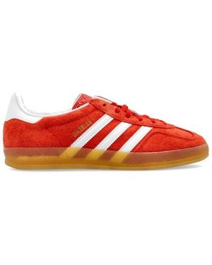 adidas Originals Gazelle Indoor Lace-Up Trainers - Red