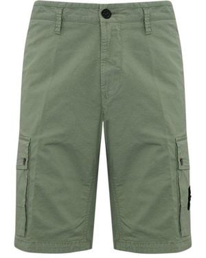 Stone Island Compass Patch Bermuda Shorts - Green