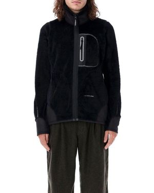 and wander High-Collared Fleece Pullover With Textured