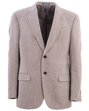 Emporio Armani Single-breasted Blazer - Brown