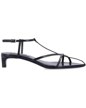 Jil Sander New Tripon Pointed Toe Sandals - Black