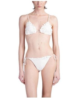 Cult Gaia Irina Knitted Bikini Top - Pink