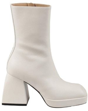 NODALETO Platform Ankle Boots - White