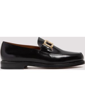 Lanvin Swan Loafers - Black