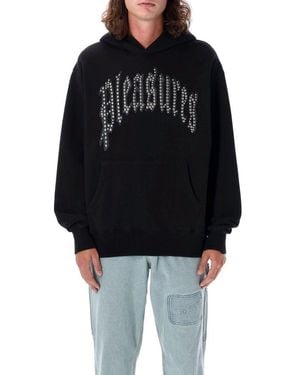 Pleasures Twitch Embellished Hoodie - Black