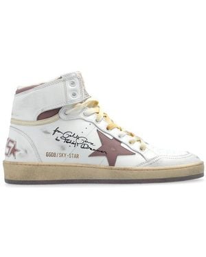 Golden Goose Sky Star High-Top Trainers - White