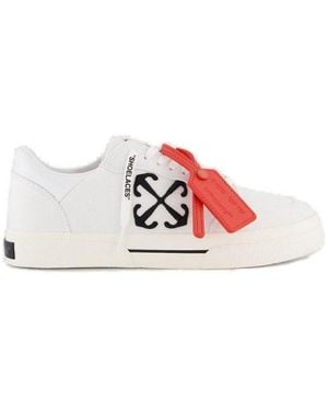 Off-White c/o Virgil Abloh New Low Vulcanized Lace-Up Sneakers - Red
