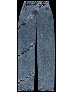 Alaïa Zip Detailed Spiral Jeans - Black