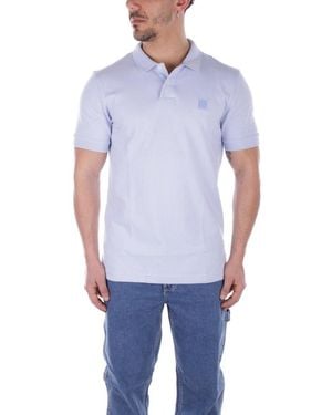 BOSS Logo Patch Short Sleeved Polo Shirt - Blue