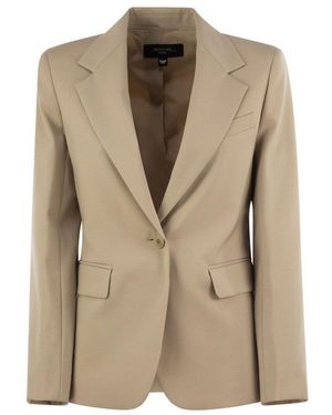 Weekend by Maxmara Lamine Single-Breasted Tailored Blazer - Natural