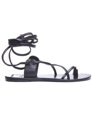 Manebí Open-Toe Ankle Strap Sandals - Black