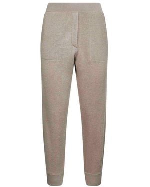 Brunello Cucinelli Ribbed Tapered Leg Trousers - Grey