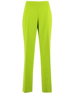 Clips High Waist Trousers - Green