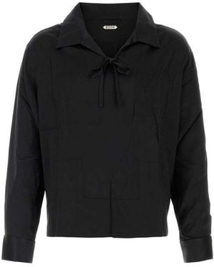 Bode Black Satin Maze Blouse