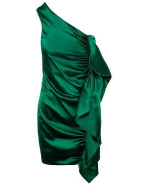P.A.R.O.S.H. Alix One-Shoulder Midi Dress - Green
